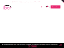 Tablet Screenshot of ibarbeautysalon.com